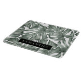 熱帯水色オアシスモダンパタ葉ーン カッティングボード (角)