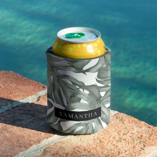 熱帯水色オアシスモダンパタ葉ーン 缶クーラー (インサイチュ プール)