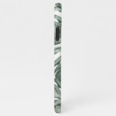 熱帯水色オアシスモダンパタ葉ーン iPhoneケース (右側)