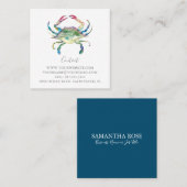 熱帯水色カニ スクエア名刺 (正面/裏面)