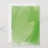 熱帯水色グリーンモンステラ葉結婚ズ 招待状 (裏面)