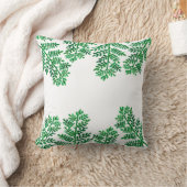 熱帯水色シダの葉 クッション (ブランケット)