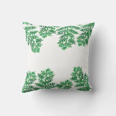 熱帯水色シダの葉 クッション (裏面)