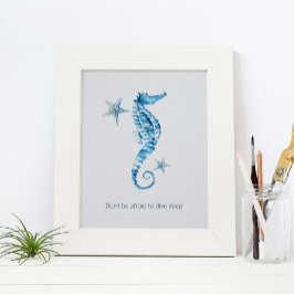 熱帯水色シーホースのポスやる気を起こさせるター ポスター