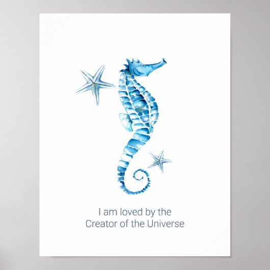 熱帯水色シーホースのポス感動的ター ポスター (正面)