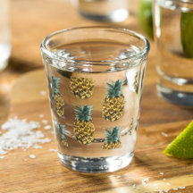 熱帯水色パイナップルシームレスパターン