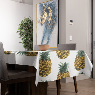 熱帯水色パイナップルシームレスパターン テーブルクロス