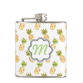 熱帯水色パイナップルパターン フラスク