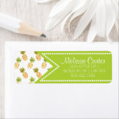 熱帯水色パイナップルパターン ラベル (インサイチュ)