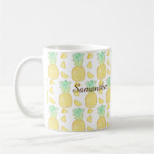 熱帯水色パイナップル コーヒーマグカップ (左)