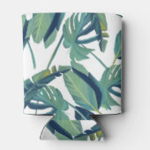 熱帯水色パーム葉パターン 缶クーラー (裏面)