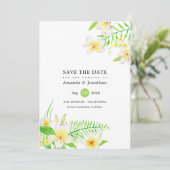 熱帯水色フランギパニフローラ結婚ズ セーブザデート (スタンド正面)