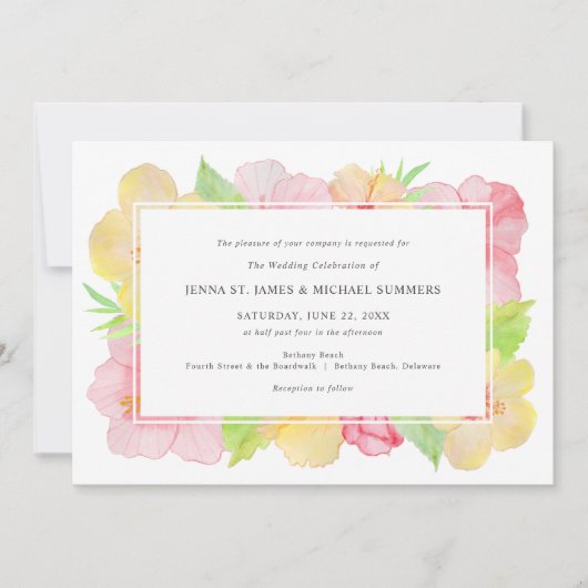 熱帯水色フローラハイビスカス結婚ズ (正面)