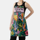 熱帯水色フローラ パーソナライズされた エプロン (インサイチュ)