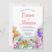 熱帯水色フローラ 招待状 (正面)