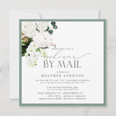 熱帯水色ブライダルシャワーバイメール 招待状 (正面)