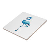 熱帯水色ブルーフラミンゴ金ゴールド タイル (側面)