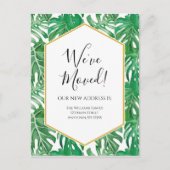 熱帯水色引っ越し案内はがき ポストカード (正面)