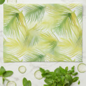 熱帯水色葉 キッチンタオル (折り畳み)