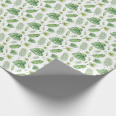熱帯水色葉 ラッピングペーパー (角)