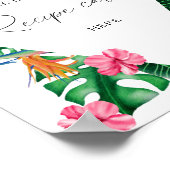 熱帯水色 – あなたのレシピカードはこちら ポスター (角)