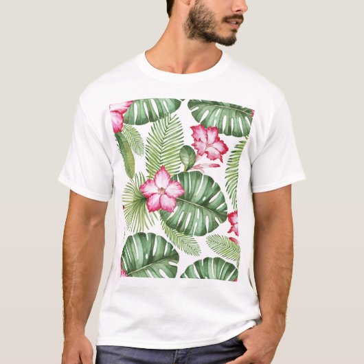 熱帯水色:シームレスパターン Tシャツ (正面)