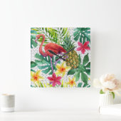 熱帯水色 スクエア壁時計 (ホーム)