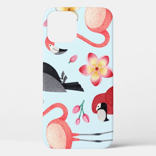 熱帯水色:鳥花融合。 Case-Mate iPhoneケース (裏面)