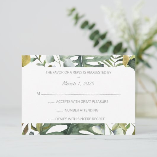 熱帯水色RSVP 出欠カード (スタンド正面)