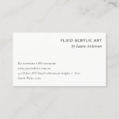 熱帯沿岸のヤシの木の水色のロゴ 名刺 (裏面)