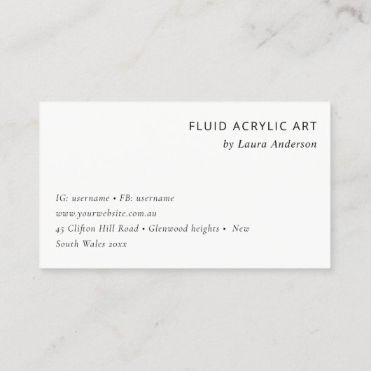 熱帯沿岸のヤシの木の水色のロゴ 名刺 (裏面)