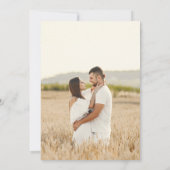 熱帯沿岸の手描き花の貝殻結婚の セーブザデート (裏面)