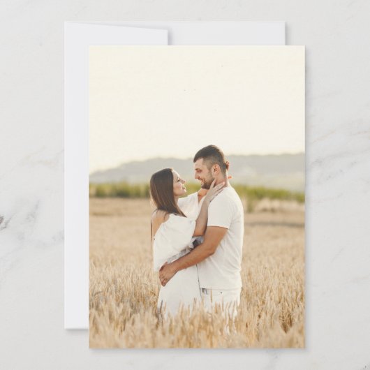 熱帯沿岸の手描き花の貝殻結婚の セーブザデート (裏面)