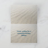 熱帯沿岸の海'nグリーティングクリスマス シーズンカード (内部)