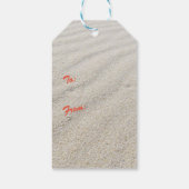 熱帯沿岸の「SEASとグリーティング」クリスマス ギフトタグ (裏面)