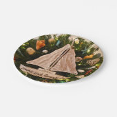 熱帯沿岸の「SEASとグリーティング」クリスマス ペーパープレート (アングル)