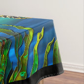 熱帯沿岸ウミガメティール(緑がかった色)ステンドグラス テーブルクロス (インサイチュ)