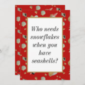 熱帯沿岸クリスマスカードホリデーグリーティング シーズンカード (正面/裏面)