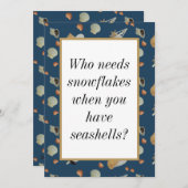 熱帯沿岸クリスマスカードホリデーグリーティング シーズンカード (正面/裏面)