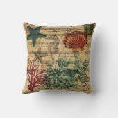 熱帯沿岸サンゴ貝類の海馬 クッション (裏面)