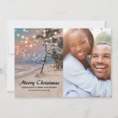 熱帯沿岸ビーチクリスマスフォト シーズンカード (正面)