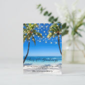 熱帯沿岸ビーチクリスマスホリデーカード シーズンポストカード (スタンド正面)