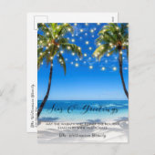 熱帯沿岸ビーチクリスマスホリデーカード シーズンポストカード (正面/裏面)