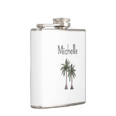 熱帯沿岸ビーチパームツリーズシンプル フラスク (右)