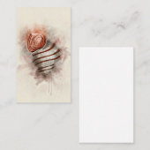 熱帯沿岸ビーチ海殻水彩 名刺 (正面/裏面)