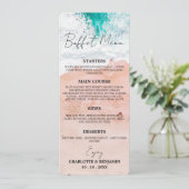 熱帯沿岸ビーチ結婚式ビュッフェメニュー メニュー (スタンド正面)