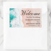 熱帯沿岸ビーチ結婚式歓迎バッグ 長方形シール (バッグ)