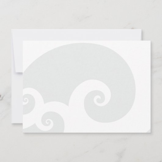 熱帯波のハイビスカスのハワイのルアウ(ハワイ式宴会)の夏のパーティー 招待状 (裏面)