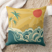熱帯波は枕を振ります クッション (ブランケット)