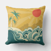 熱帯波は枕を振ります クッション (正面)